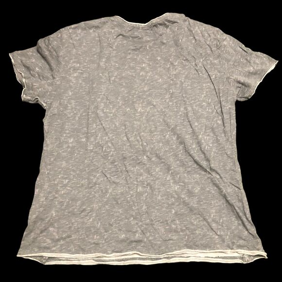 Zara Boys Flip Sequin Skull T-Shirt w/Exposed Seams Heather Grey; SZ 11/12 - Picture 4 of 7